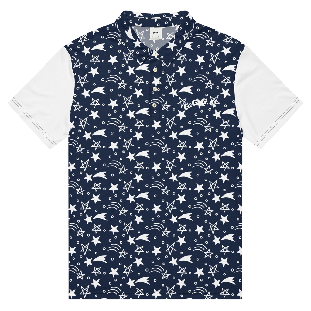 Men’s G.G.G.C. Navy Shooting Star Slim Fit Polo
