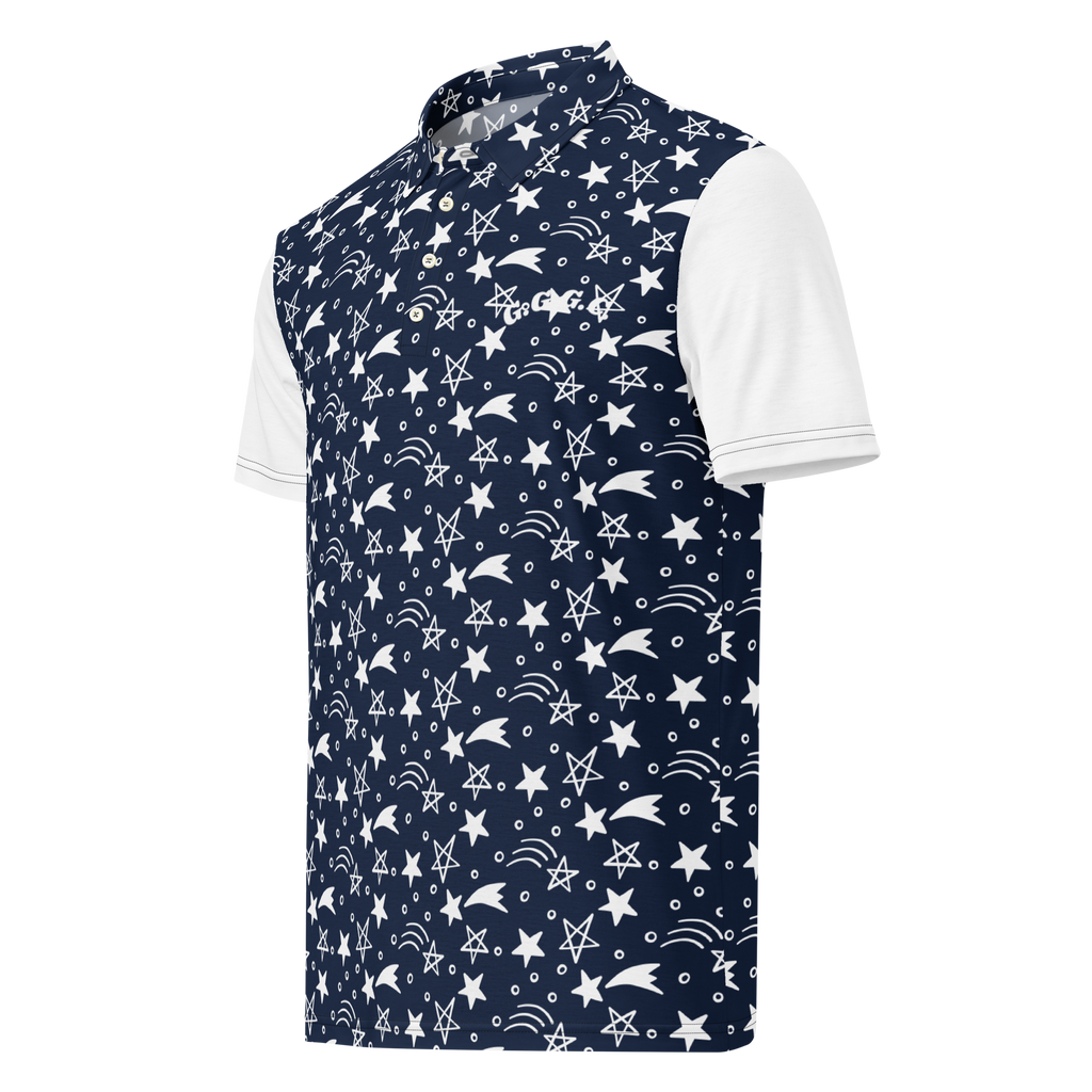 Men’s G.G.G.C. Navy Shooting Star Slim Fit Polo